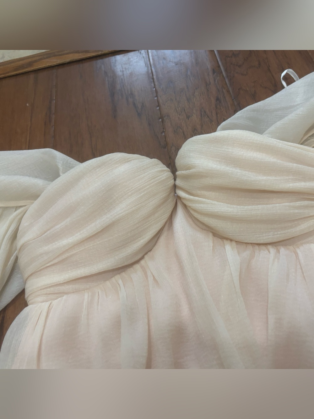 House of Harlow 1960 Sheer Puff Sleeve Corset Peplum Top Small Revolve - Picture 5 of 12